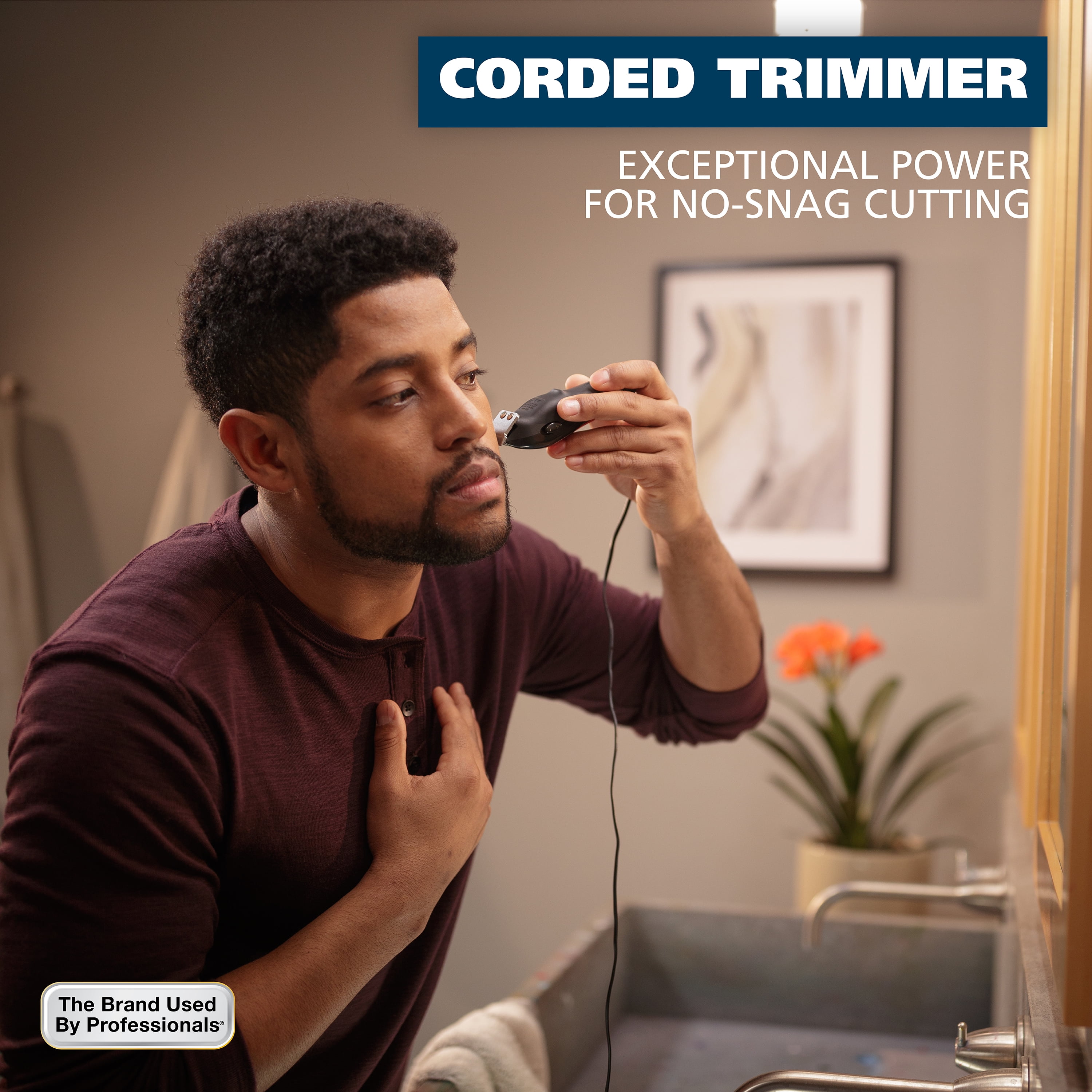 Wahl Clipper T-Pro Corded Trimmer - Trim, Detail, Fade, Outline and Shave for Men