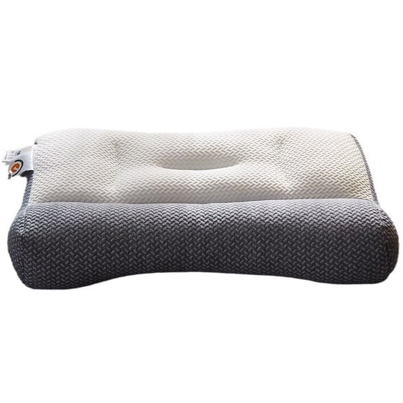 Hxlazmoo Slow Rebound Memory Foam Pillow for Cervical Support & Sleep Aid - Ergonomic Design, Adjustable Height, Breathable & Machine-Washable Cover, Pack of 2
