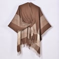 thumbnail image 1 of TINZ Châle Chaud pour Femmes Cardigan d'Hiver Ouvert Poncho Pailleté pour Soirée et Foulard Jetée Veste à Franges pour Femmes Colorée, 1 of 3