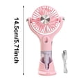 thumbnail image 3 of Portable Fan Handheld USB Personal Fan With Fine Spray And Rechargeable Battery For Outdoor Indoor Use, 3 of 6