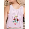 thumbnail image 6 of Women 'S Tie Front Tank Top Y2k Floral Babydoll Crop Vest Going Out Camisole Blouse Shirt Pink XS, 6 of 8