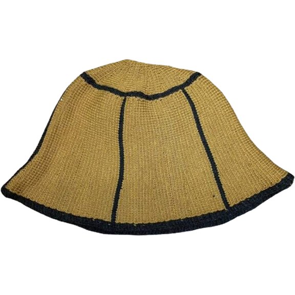 CoCopeaunts Bucket Hats for Women Color Knitted Winter Warm Striped Knit Hat Women's Casual Retro Basin Caps Lightweight Foldable