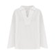 thumbnail image 4 of Suéteres para mujer,Camisa de lino con botones para mujer, cuello redondo, manga larga, lisa, 60 % algodón, 40 % lino, para uso diario y oficina, sopatenor, 4 of 6