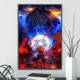 thumbnail image 3 of Póster autoadhesivo de One Piece Luffy Gear 5, papel tapiz de dibujos animados, decoración del hogar, pintura de Zoro, arte de pared de anime, sangre caliente clásica, 3 of 5