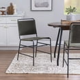thumbnail image 2 of Linon Willey Dining Chair Forest Green Velvet Sling Seat Steel Frame in Black, 2 of 11