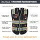 thumbnail image 3 of Chaleco de seguridad XIAKE de alta visibilidad negro con tiras reflectantes, 3 of 4