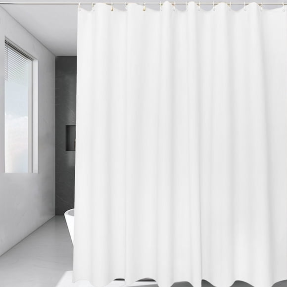 Cortinas de ducha de tela con ganchos, forro impermeable para cortina de baño, diseños modernos para bañera y baño, color liso, artículos de baño