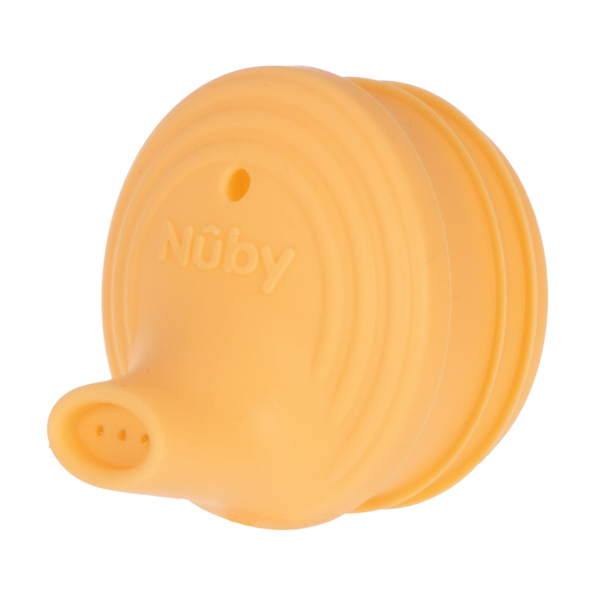 Nuby 2-Stage Silicone Training Cup with Handles and Spout for Toddlers, 6+ months, 4 oz, Blue/Yellow
