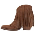 thumbnail image 2 of Dingo Womens Tangles Fringe Embroidered Pointed Toe Pull On Cowboy  Ankle B, 2 of 2