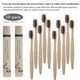 thumbnail image 2 of Biodegradable Reusable Bamboo Toothbrushes, Bamboo Toothbrush, 10 pack, 2 of 6
