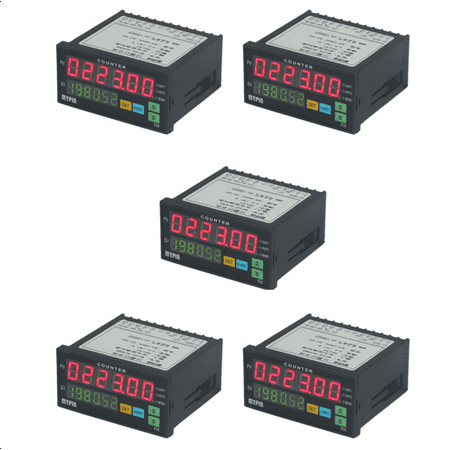 

5X Counter Mini Length Batch Meter 1 Preset Relay Output Count Meter Practical Length Meter 90-260V AC/DC