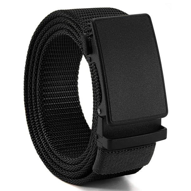 Cinturón Chaoren 1.5 con trinquete de nailon para hombre, color negro, casual, para trabajo
