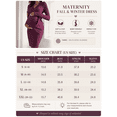 thumbnail image 4 of Sucegi Women's Ribbed Knit Maternity Wrap Nursing Dress, Long Sleeve V Neck Side Tie Maternity Dress for Fall Winter, 4 of 7