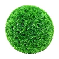 Artificial Faux Plants Flowers, Ongmies Simulation Artificial Plant Topiary Faux Decorative for Garden Backyard Balcony and Home Décor, Artificial Flowers, Pine Needle Grass Ball*1