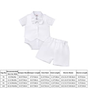 IBTOM CASTLE Baby Boys Baptism Christening Outfit Bowtie Romper Waistcoat Shorts Pants Wedding Party Formal Tuxedo Suit