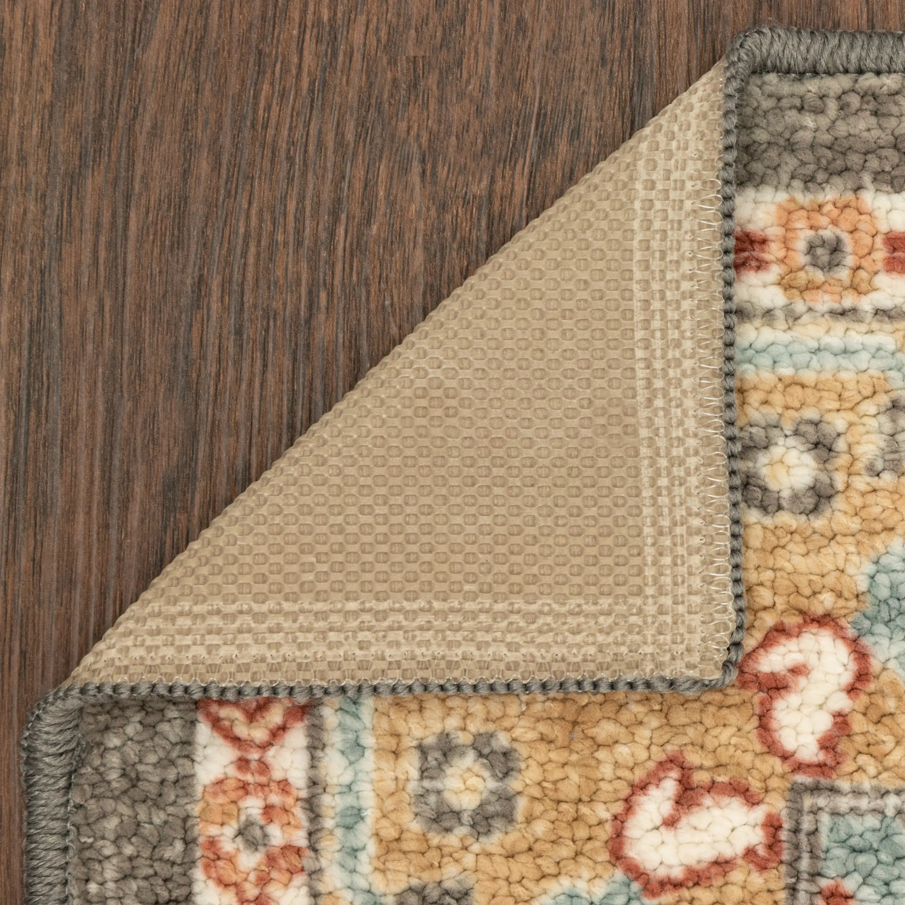 (2 pack) Mainstays Persian Border Medallion Loop Print Rust Brown Indoor Accent Rug, 1'8"x2'10"