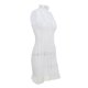 thumbnail image 4 of Txlixc Vestido de Mujer, Color Sólido Patchwork Malla Volante Transparente Sin Mangas Cuello Alto Mini Vestido Ajustado Txlixc Moda, 4 of 9