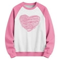 thumbnail image 4 of Girls Valentine's Day Sweatshirt Watermelon Red | Kids Heart Crewneck Long Sleeve Shirt | Cute Valentine Top & Gift for Girls 4-14 Years,Size 7-8 T, 4 of 5