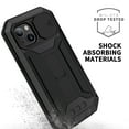 thumbnail image 4 of Dteck Case for iPhone 13 mini ,Shockproof Armor Rubber Rugged Heavy Duty Kickstand Tempered Glass Screen Protection Full Body Cover Camera Slide Protector Case,Black, 4 of 8