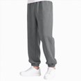 thumbnail image 5 of 15-16T Teen Boys Pants Fleece Lined Thick Straight Leg Elastic Waist Cozy Sweatpants with Side Pockets Fall Winter Casual Wear for Boys 12t 13t 14t 15t 16t,Dark Gray, 5 of 6