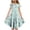 AB32 Light Blue, variant on Bainana Girls Summer Dresses Floral Print Ruffled Sleeve Crew Neck Dress Fashion Stylish Little Youth Girls Holiday School Street Party Playwear Light Blue Size 6-7 Years