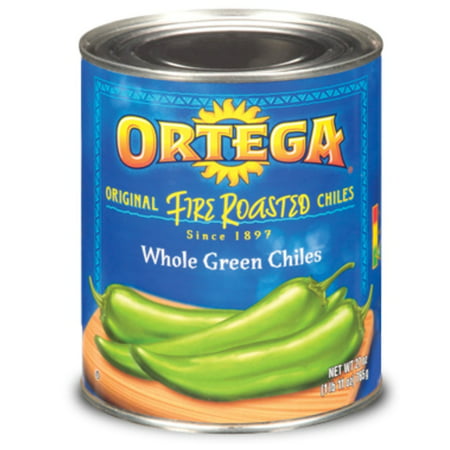 12 PACKS : Ortega, Whole Green Chiles, Original, Fire Roasted, 27oz (Best Way To Roast Green Chiles)