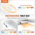 thumbnail image 2 of VEVOR Elongated Bidet Toilet Seat, Side Arm Control Smart Toilet Seat for Existing Toilets, Electric Bidet Toilet Seat with Slow Close, Night Light, Self Cleaning,Air Dryer,Easy Installation,White, 2 of 9