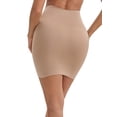 thumbnail image 3 of INSPIRE CHIC Women's Underskirts High Waist Tummy Control Half Slip with Butt Lifter Shaper Shorts S Apricot, 3 of 6