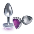 thumbnail image 5 of Sexy, Kinky Gift Set Bundle of Baller's Dozen, 12-Piece TPE Cock Ring Set and Icon Brands The Silver Starter, Bejeweled Heart Stainless Steel Plug, Violet, 5 of 5