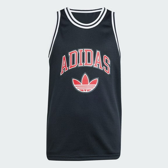 Adidas Boy's Originals Tank Top Black Red White Size Medium