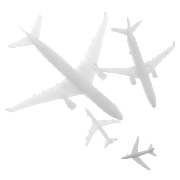 WORGEOUS 4pcs Micro Landscape Model Airplanes Small Plastic Plane Ornaments Plastic Aircraft Collectibles Miniature Aircraft Figurines