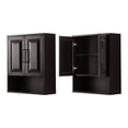 thumbnail image 4 of Daria Over-the-Toilet Bathroom Wall-Mounted Storage Cabinet in Dark Espresso with Matte Black Trim, 4 of 4