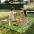 thumbnail image 4 of Green Happy Easter Outdoor Rug for Patio/Deck/Porch, Non-Slip Large Area Rug 6 x 9 Ft, Spring Easter Eggs Floral Plaid Indoor Outdoor Rugs Washable Area Rugs, Reversible Camping Rug Carpet Runner, 4 of 8
