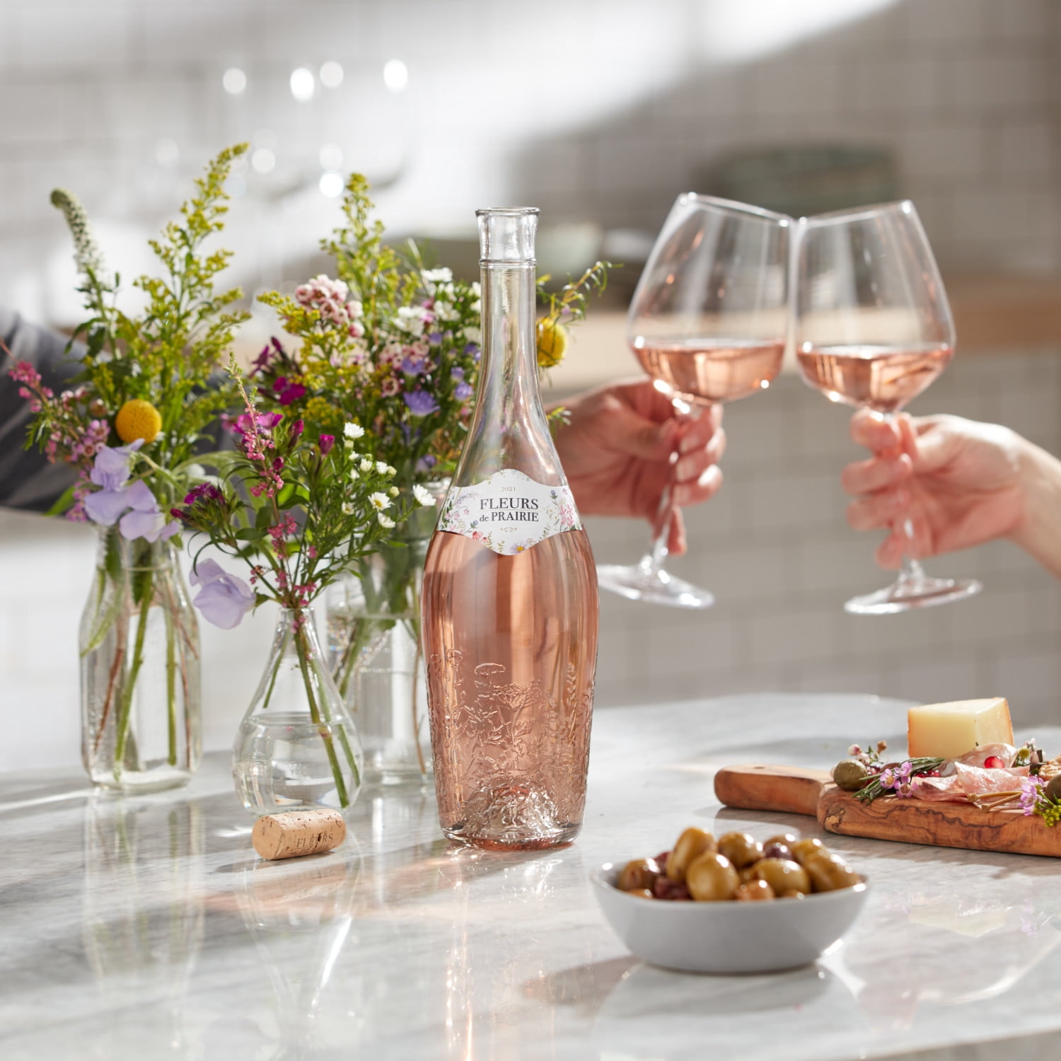 Fleurs de Prairie Rosé Wine France 750 ml Bottle 12.5% ABV Light