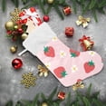 thumbnail image 6 of GZHJMY Strawberry Christmas Stocking, Personalized Large Candy Stocking Hanging Gift, Xmas Stockings Decoration for Family Holiday Party Ornaments Decor Fireplace, 6 of 7