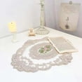 thumbnail image 4 of Gerich Cotton Crochet Lace Tablecloth Floral Table Runner Cover Dustproof Table Doilies 1 Pcs, 4 of 6