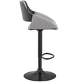 thumbnail image 6 of Home Square Gray Faux Leather and Black Finish Bar Stool - Set of 3, 6 of 11