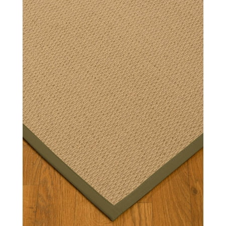 NaturalAreaRugs Cassel Custom Wool (2' x 3') Fossil Border