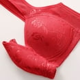 thumbnail image 6 of Fznquz Seamless Women's Bras Daisy No Wire Front Closure Soft Red Everyday Bras, 6 of 6