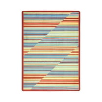 Joy Carpets 1723B-02 Kid Essentials Rhythm Rectangle Teen Area Rugs  02 Tropical - 3 ft. 10 in. x 5 ft. 4 in.