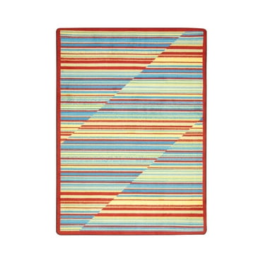 Joy Carpets 1723B-02 Kid Essentials Rhythm Rectangle Teen Area Rugs 02 Tropical - 3 ft. 10 in. x 5 ft. 4 in.
