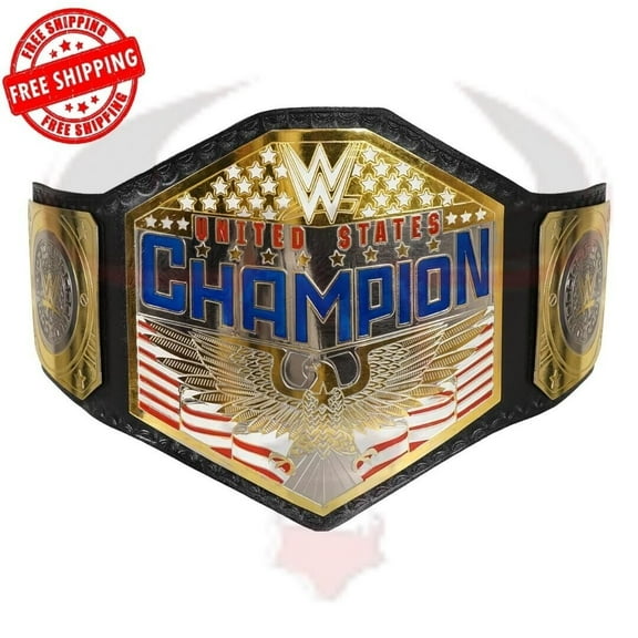 14Stars Men's Cowhide Leather Championship Wrestling Title Belt, Multicolor, Adult