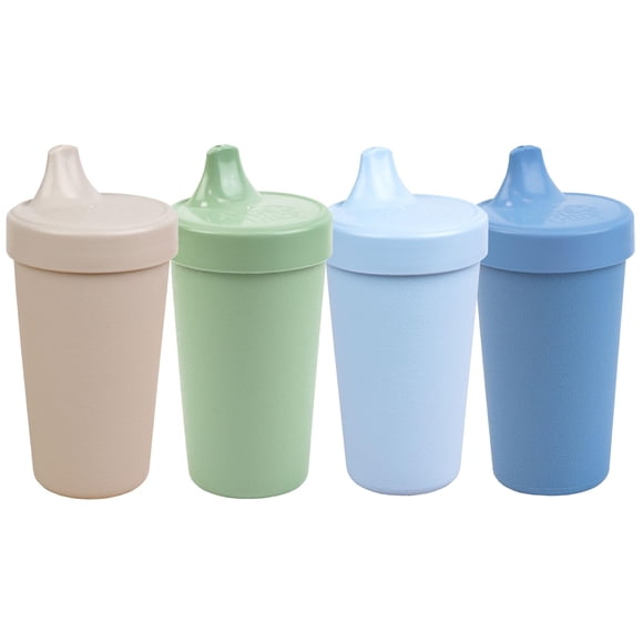 Vasos antiderrame Re-Play para niños pequeños, 10 oz, reutilizables, juego de 4