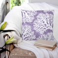 thumbnail image 3 of 24x24 Pillow Covers Set of 2, Purple Coral Coastal Square Throw Pillow Covers for Couch/Sofa/Living Room, White Summer Ocean Seaside Decorative Soft Pillowcases for Couch Throw Pillows, 3 of 7