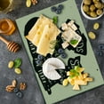 thumbnail image 5 of Inspirational Cutting Board, Cat and Dog Silhouettes with Friendship Themed Phrase and Stars Grungy Display, Decorative Tempered Glass Cutting and Serving Board, Large Size, Black Tan, by Ambesonne, 5 of 5