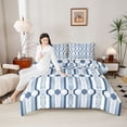 thumbnail image 4 of Manfei Geometric Honeycomb Bedding Comforter Set 2pcs for Female Men,Abstract Stripes Twin Comforter Sets Microfiber,Vintage Aesthetic Breathable Bedding Set,Microfiber Bedroom Decor,Reversible, 4 of 8