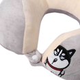 thumbnail image 3 of Almohada de cuello en forma de U, almohada portátil bonita para la cabeza, para oficina, siesta, viaje, coche, dormir, perro bordado doble, 3 of 5