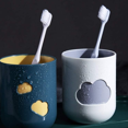 thumbnail image 2 of Taza creativa para cepillarse los dientes en pareja, estilo lindo, taza para enjuague bucal doméstico, taza para cepillo de dientes, taza de lavado de moda simple, taza para dientes, taza, 2 of 5