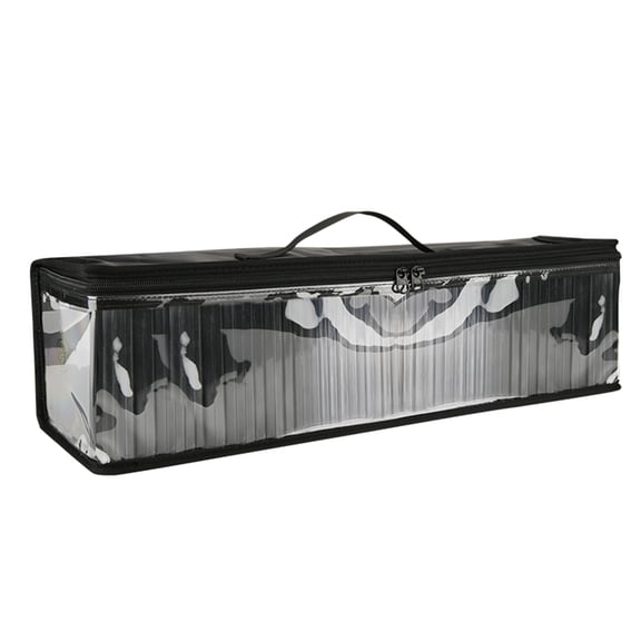 Large Capacity Clear CDs Storage Bag with Zippered Compartment, Holds 50 Discs for Home Office Travel Use
