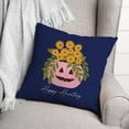 thumbnail image 3 of Creative Products Floral Jackolantern 18 x 18 Spun Poly Pillow, 3 of 3